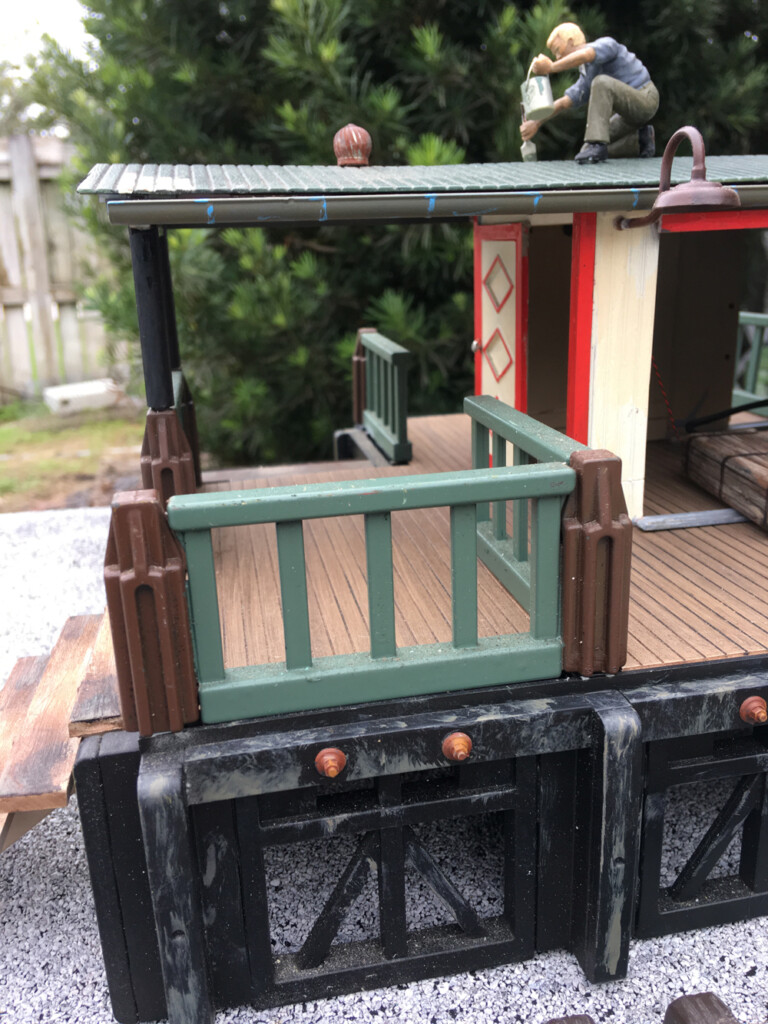 close up of model freight house