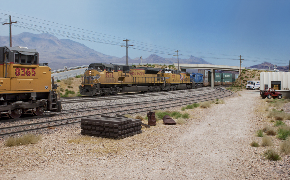 Color photo of modern era HO scale layout.