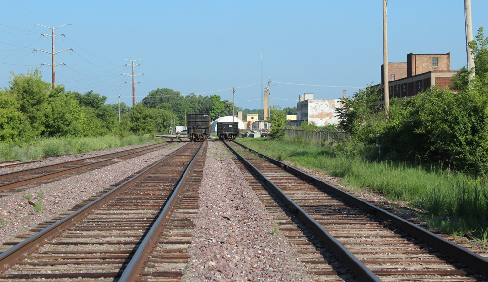 Two tracks in downtown