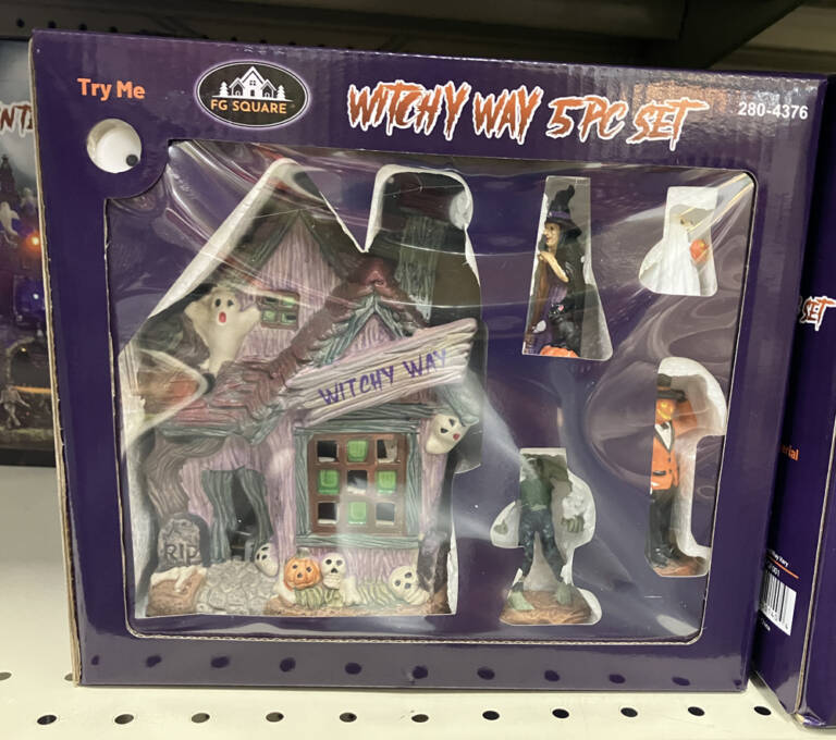 A look at Menards 2023 Halloween village items Trains