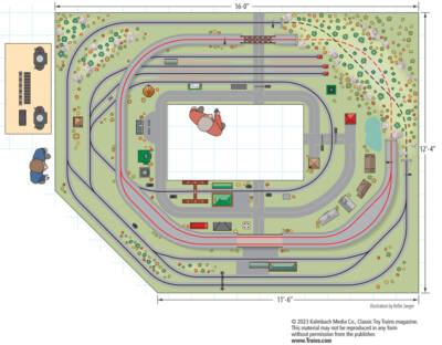 O scale best sale train layout plans