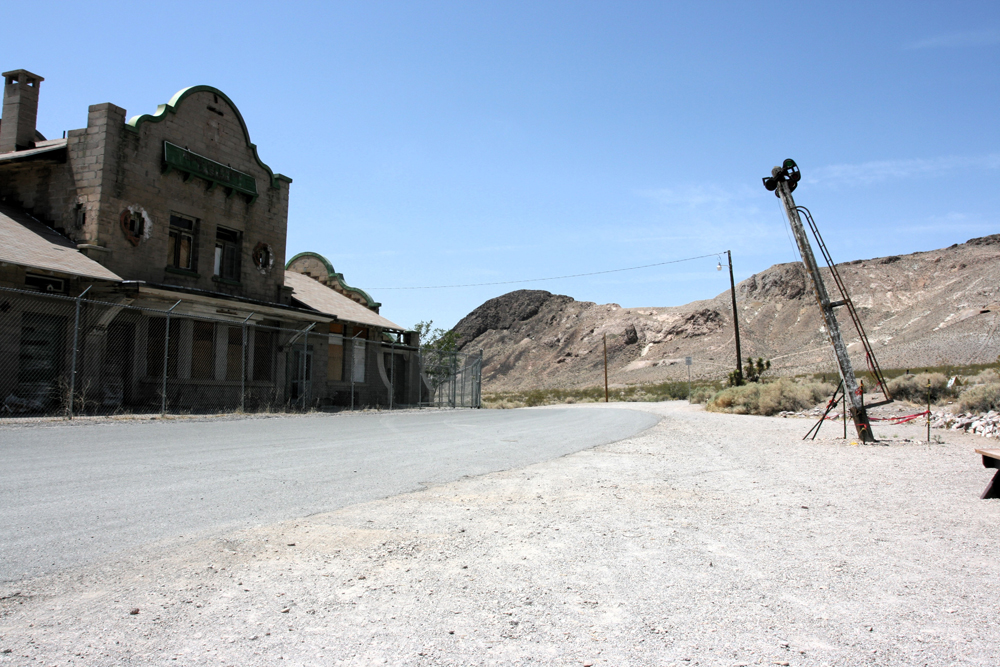empty building in desert