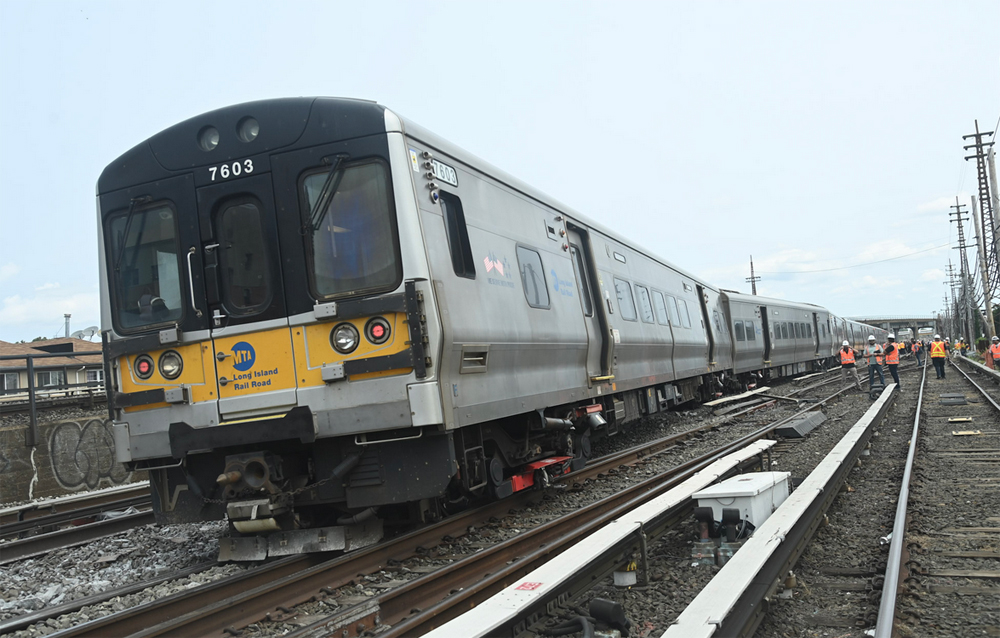 Derailed electric multiple unit trainset