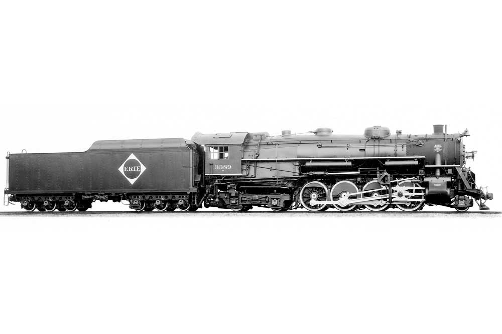 Steam locomotive in profile