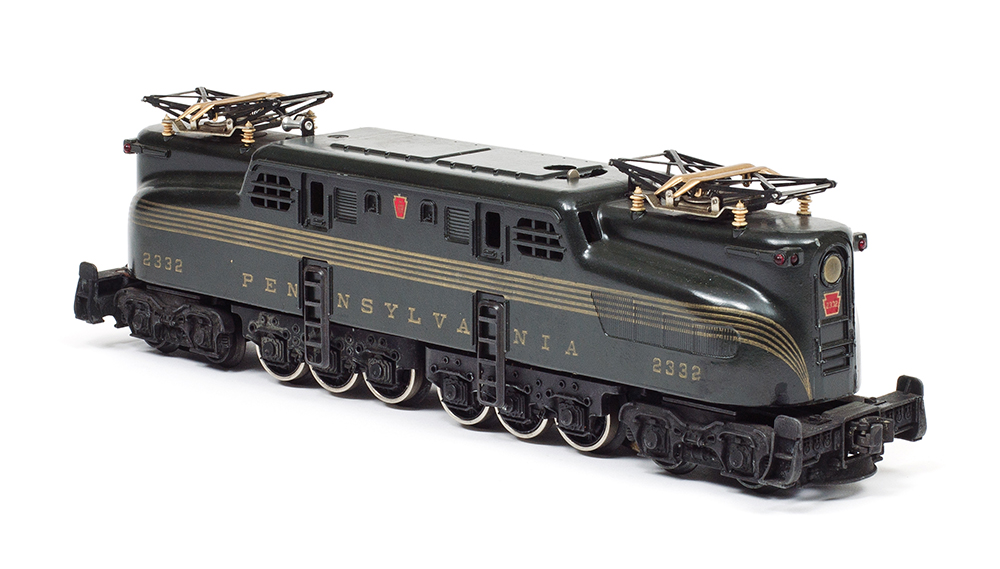 dark green electric locomotive model