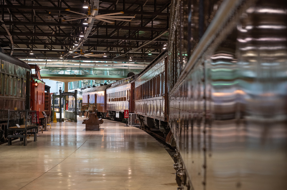 view of train in museum
