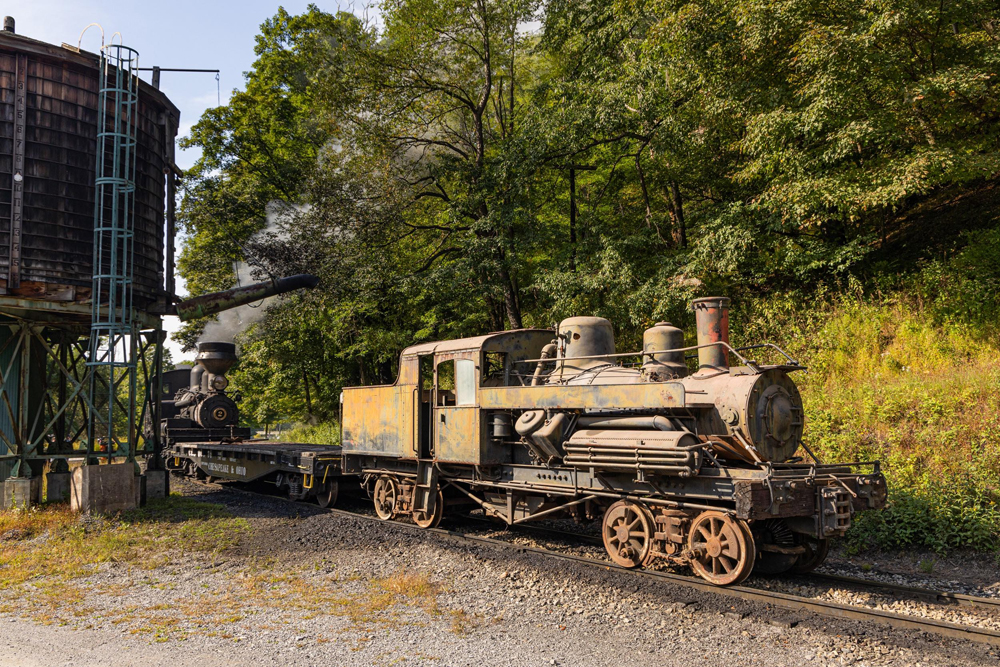 Rusted steam locomotive
