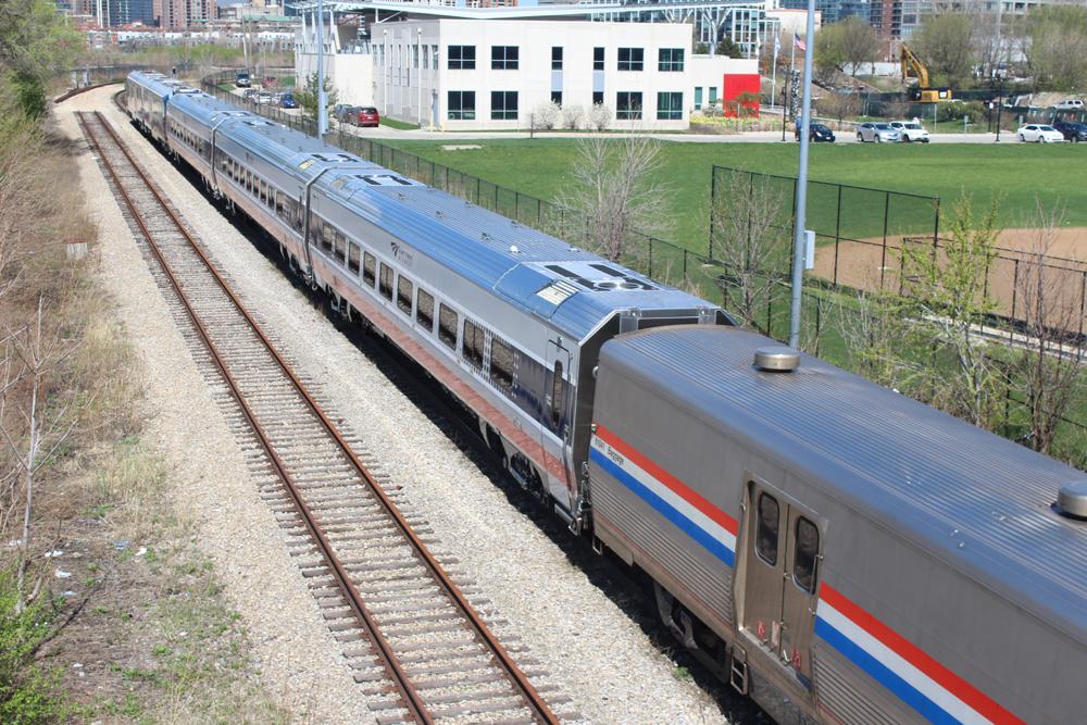 New passenger cars as viewed from overhead location