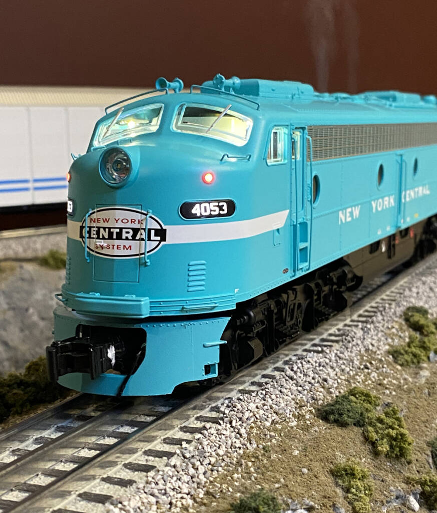 turquoise model engine