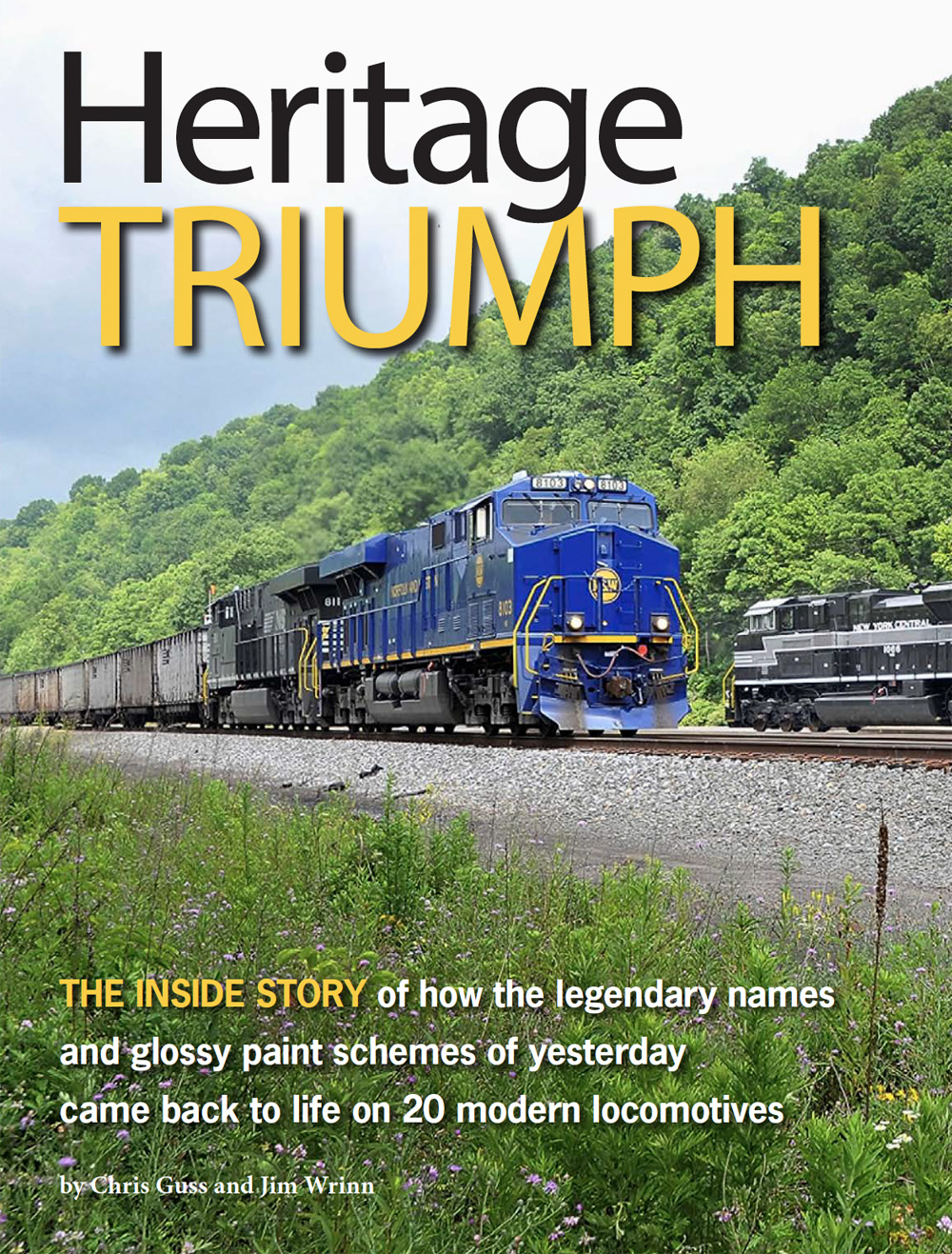 cover of pdf with blue locomotive