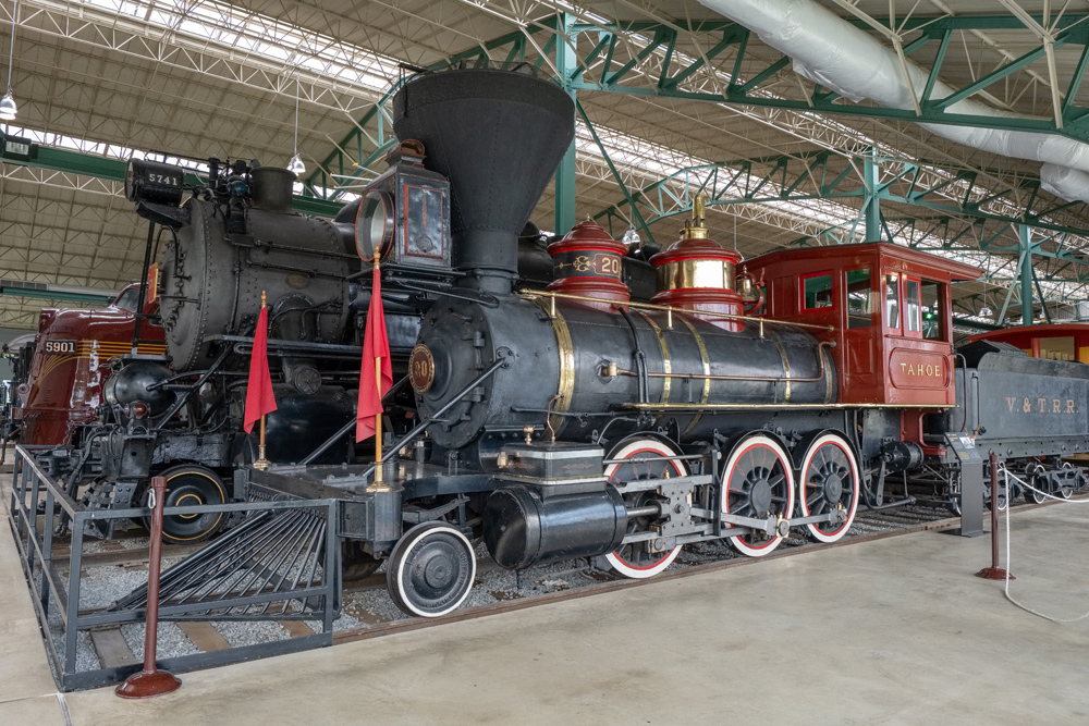 old steam engine in museum
