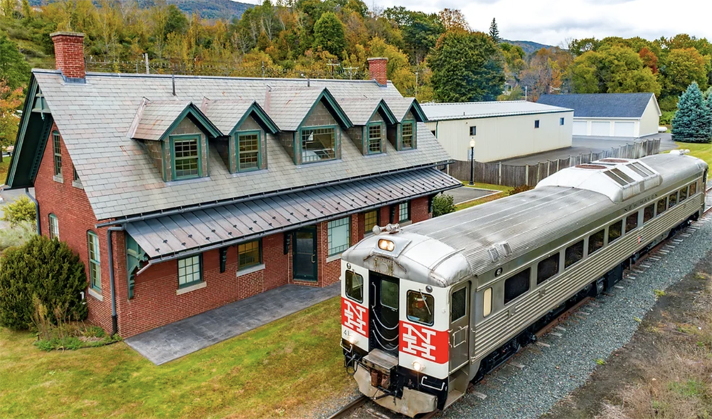 Aerial view of RDC in front of station