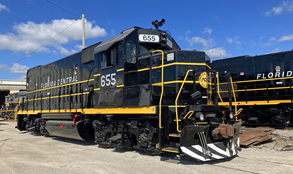 Black and yellow locomotive