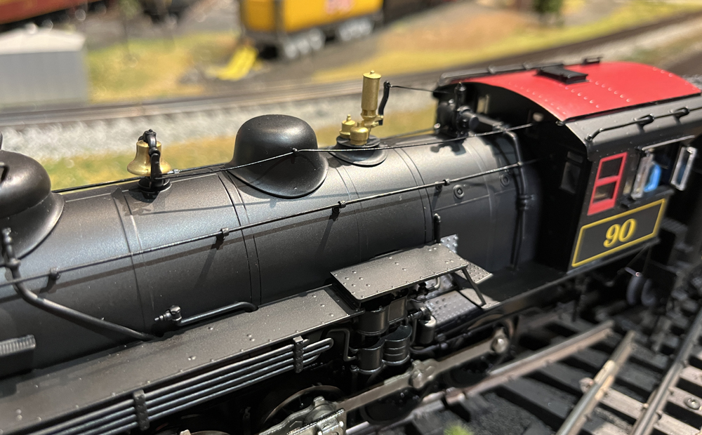 close up of model train