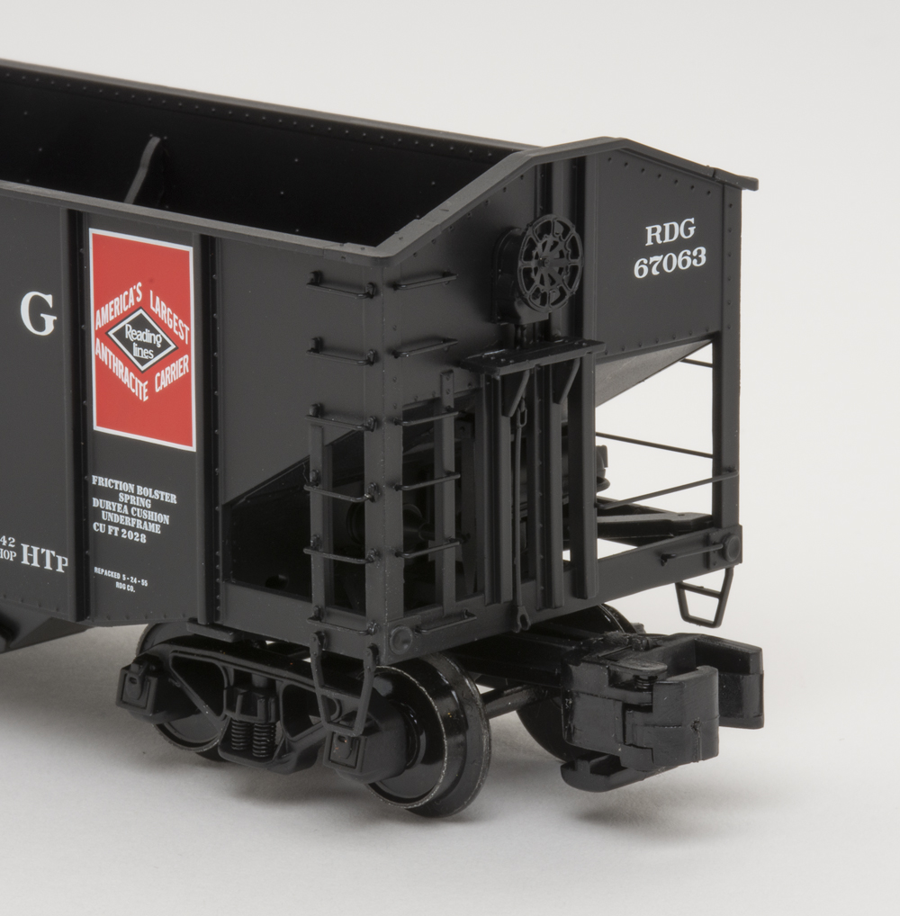Color photo showing details on S gauge freight car.