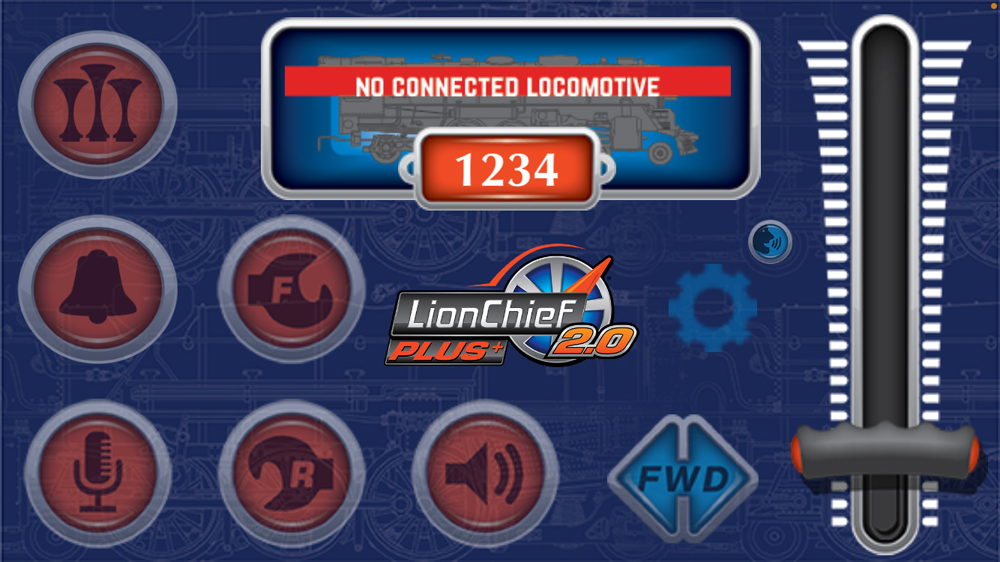 screenshot of Lionel operating app