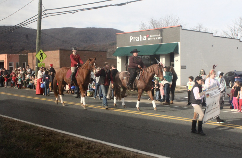 Two people on horses