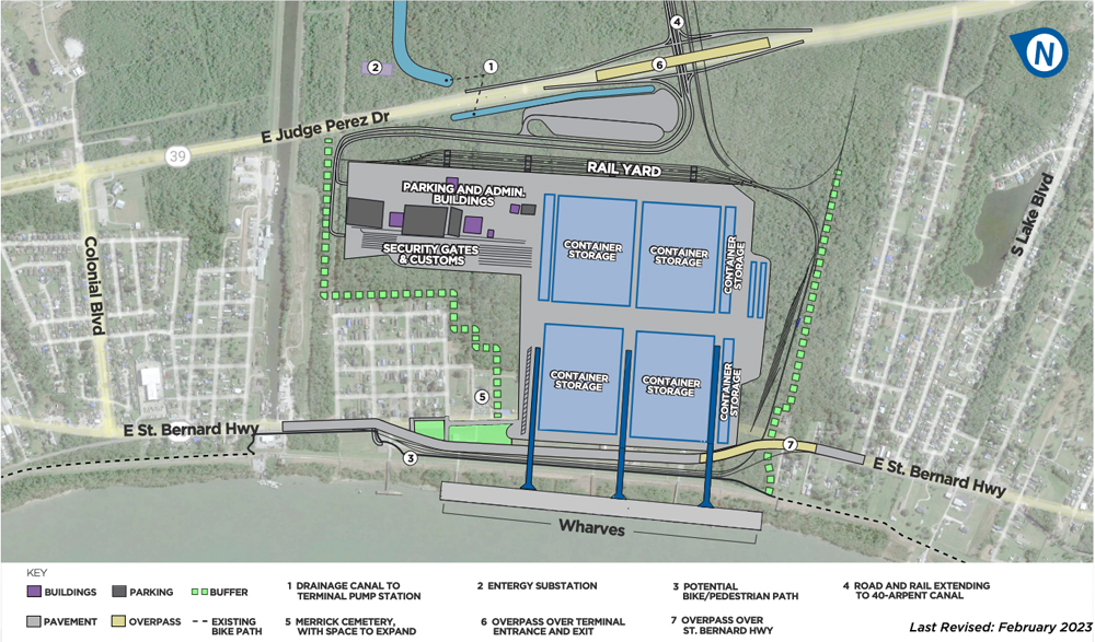 Map of proposed container port.