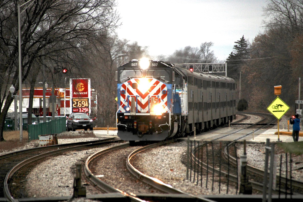 Train in middle of S-curve