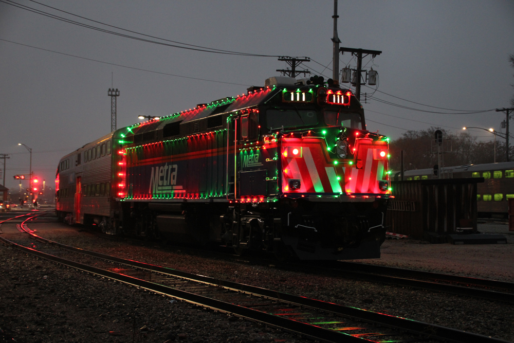 Holiday decorated F40PH-3