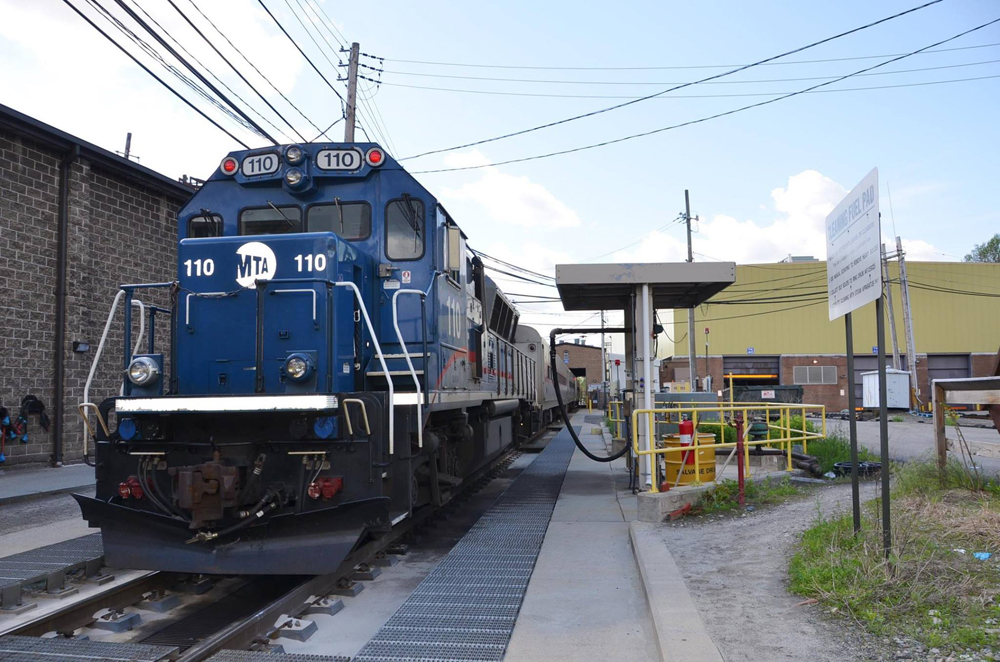 Locomotive at fueling pad