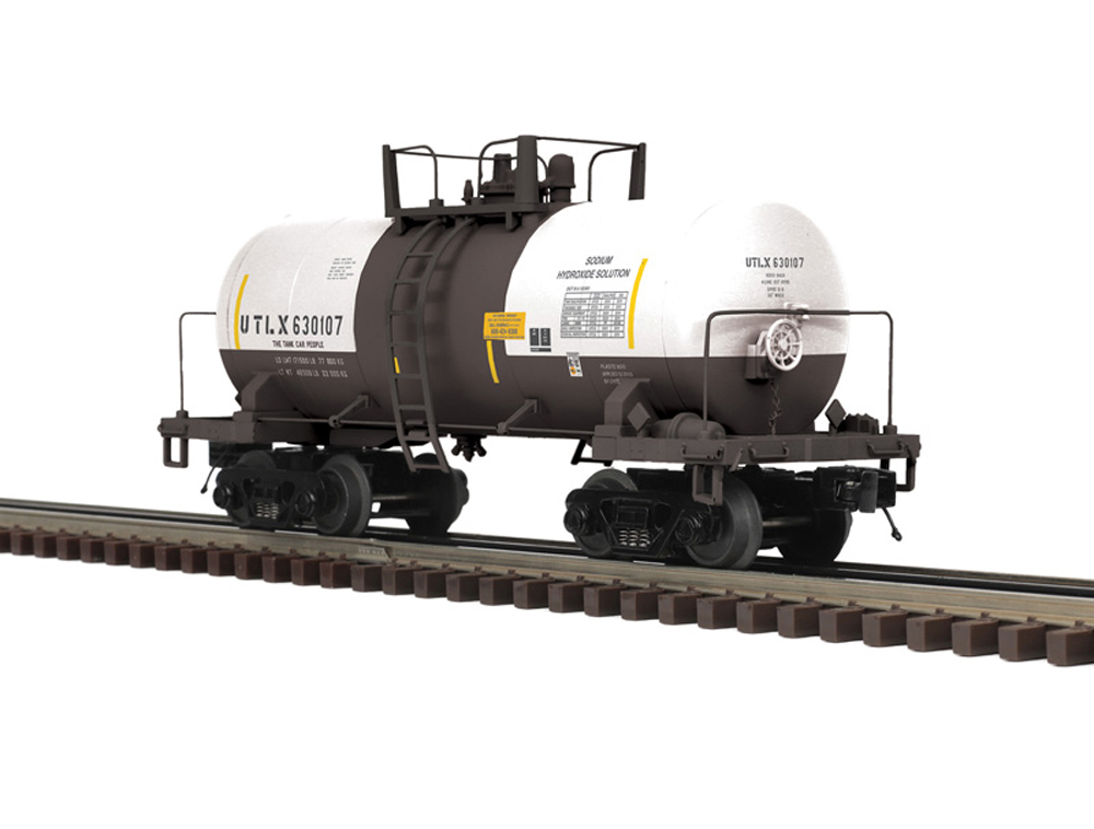 silver and black model tank car