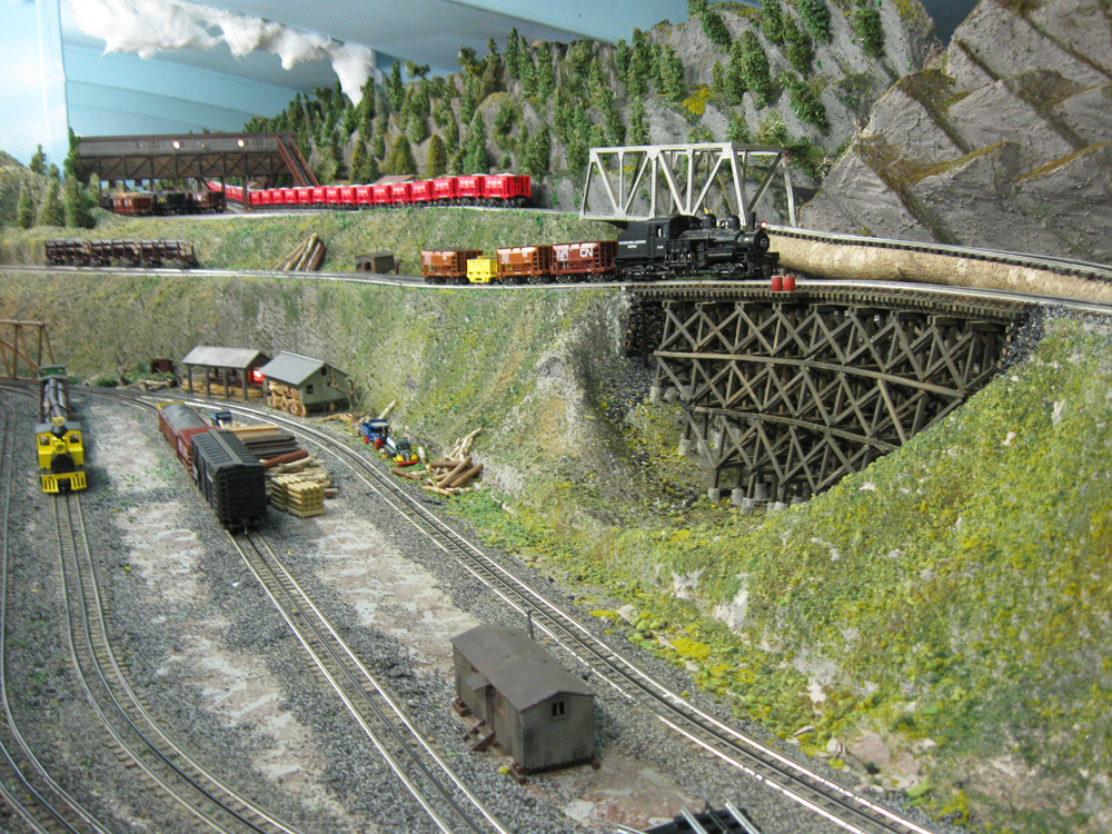0 scale model train layouts on sale