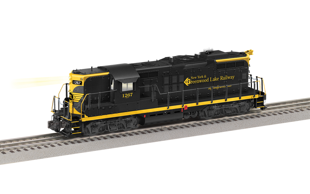 black and yellow model train locomotive