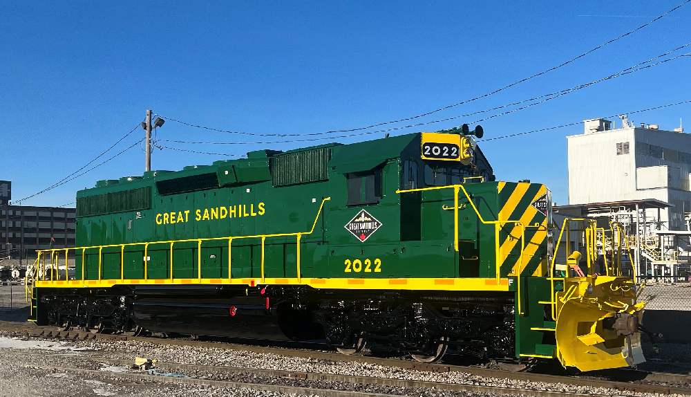 Green and yellow diesel locomotive