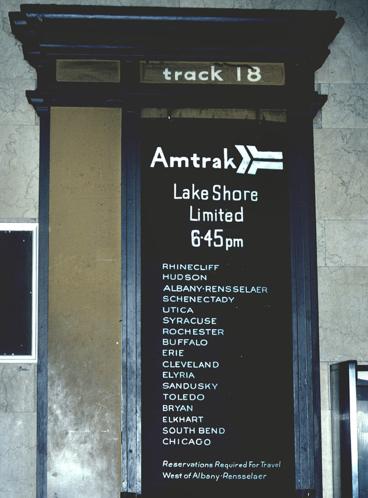 Station sign for Lake Shore Limited
