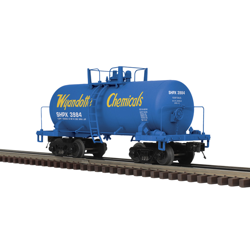 blue model tank car