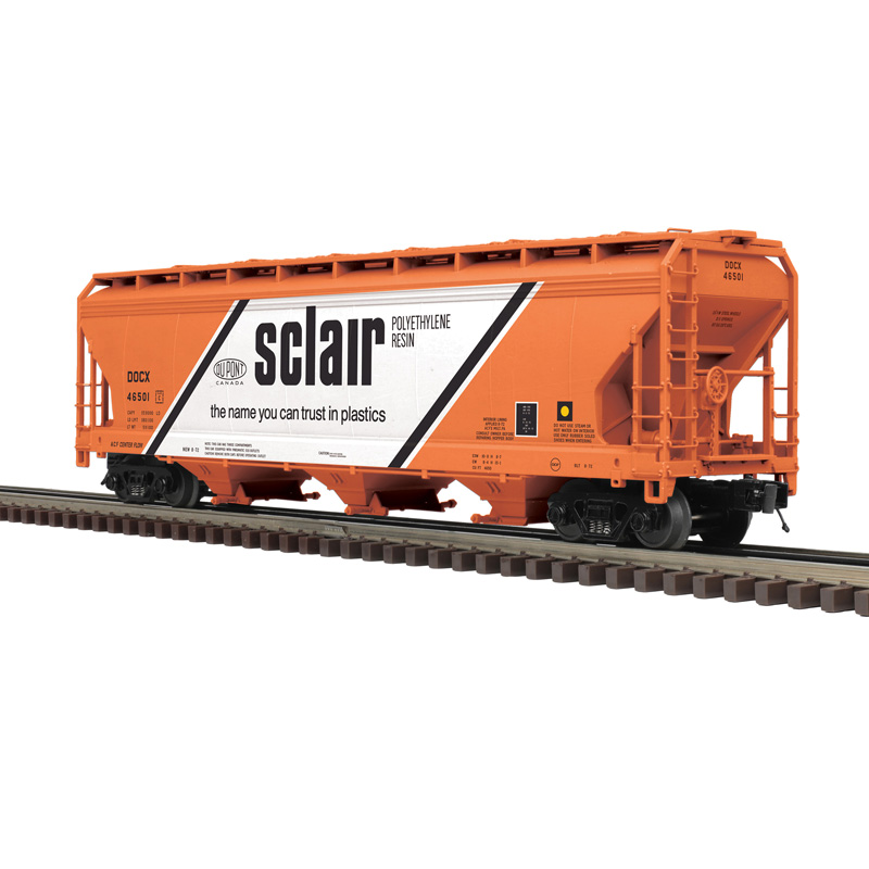 orange and white hopper car