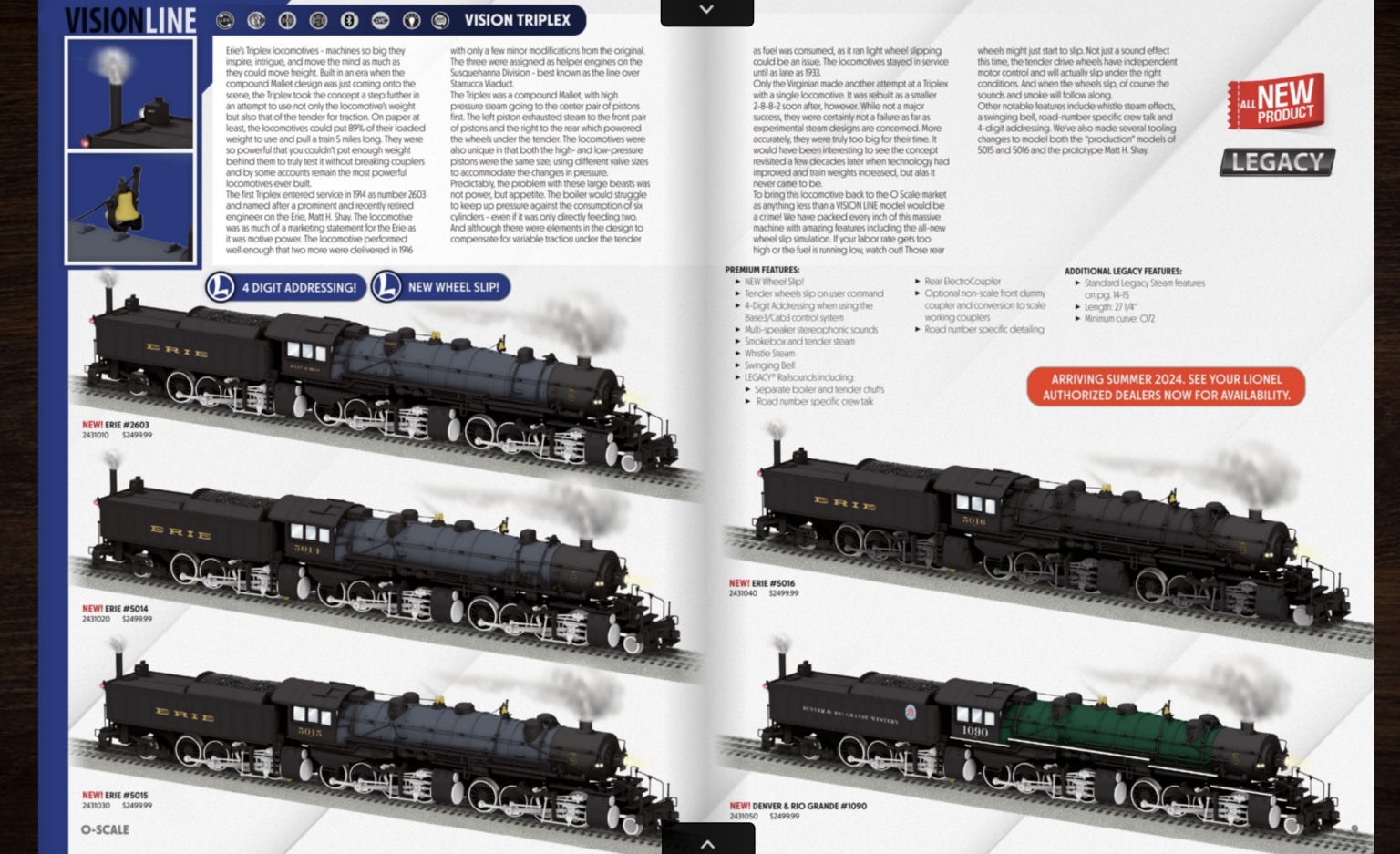 Thoughts on the Lionel 2024 Big Book catalog Trains