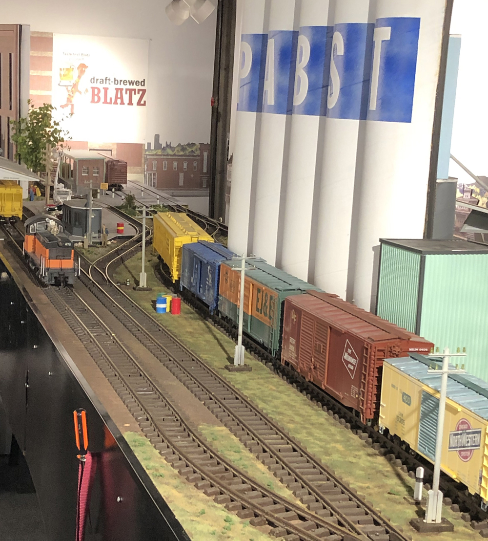 indoor layout with beer manufacturer at right