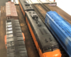 engine and rolling stock on model track