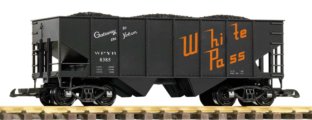 orange and black model hopper car