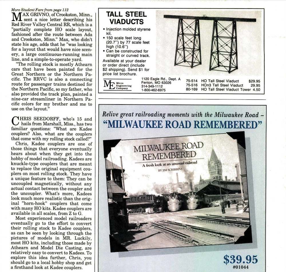 Screen capture of magazine page with advertisements.