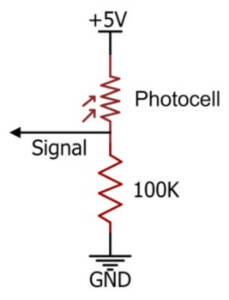 An illustration of photocell behavior