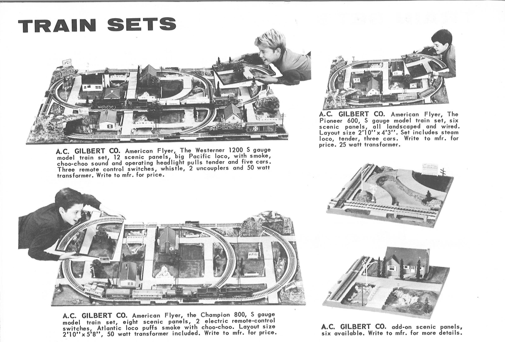 catalog page with train sets