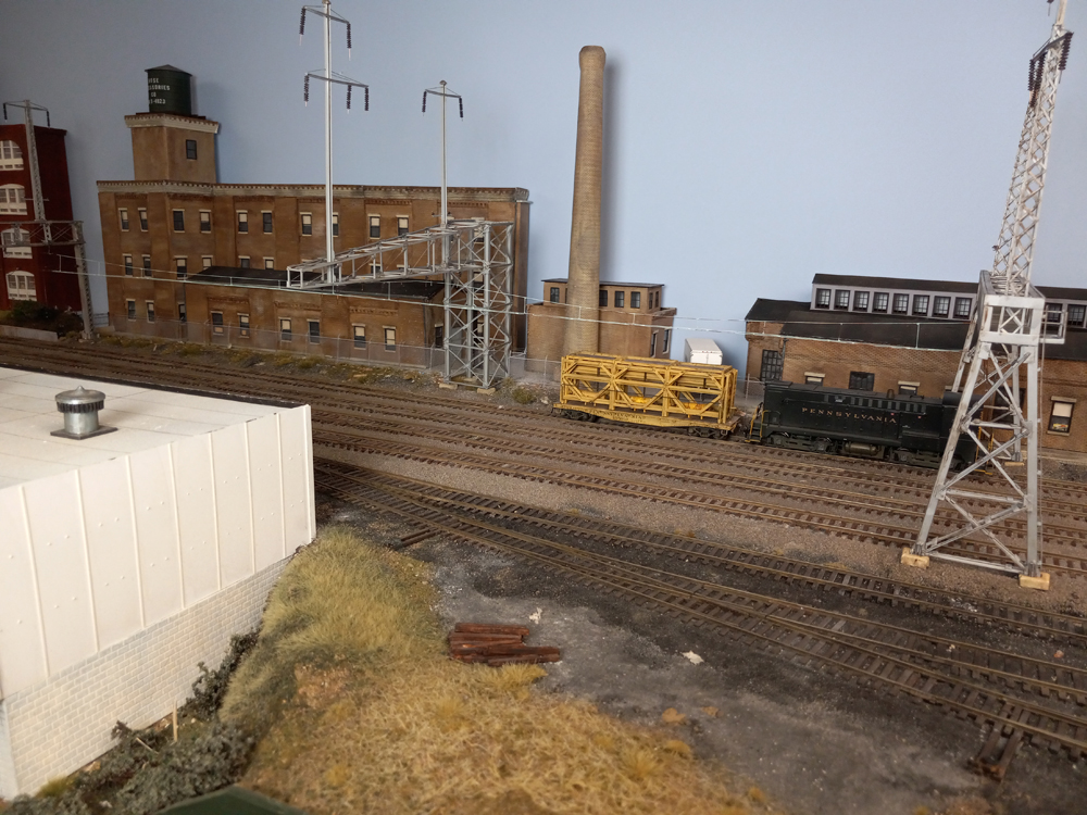 section of model train layout