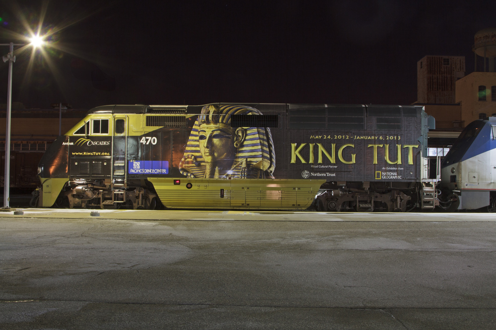 King Tut on locomotive wrap