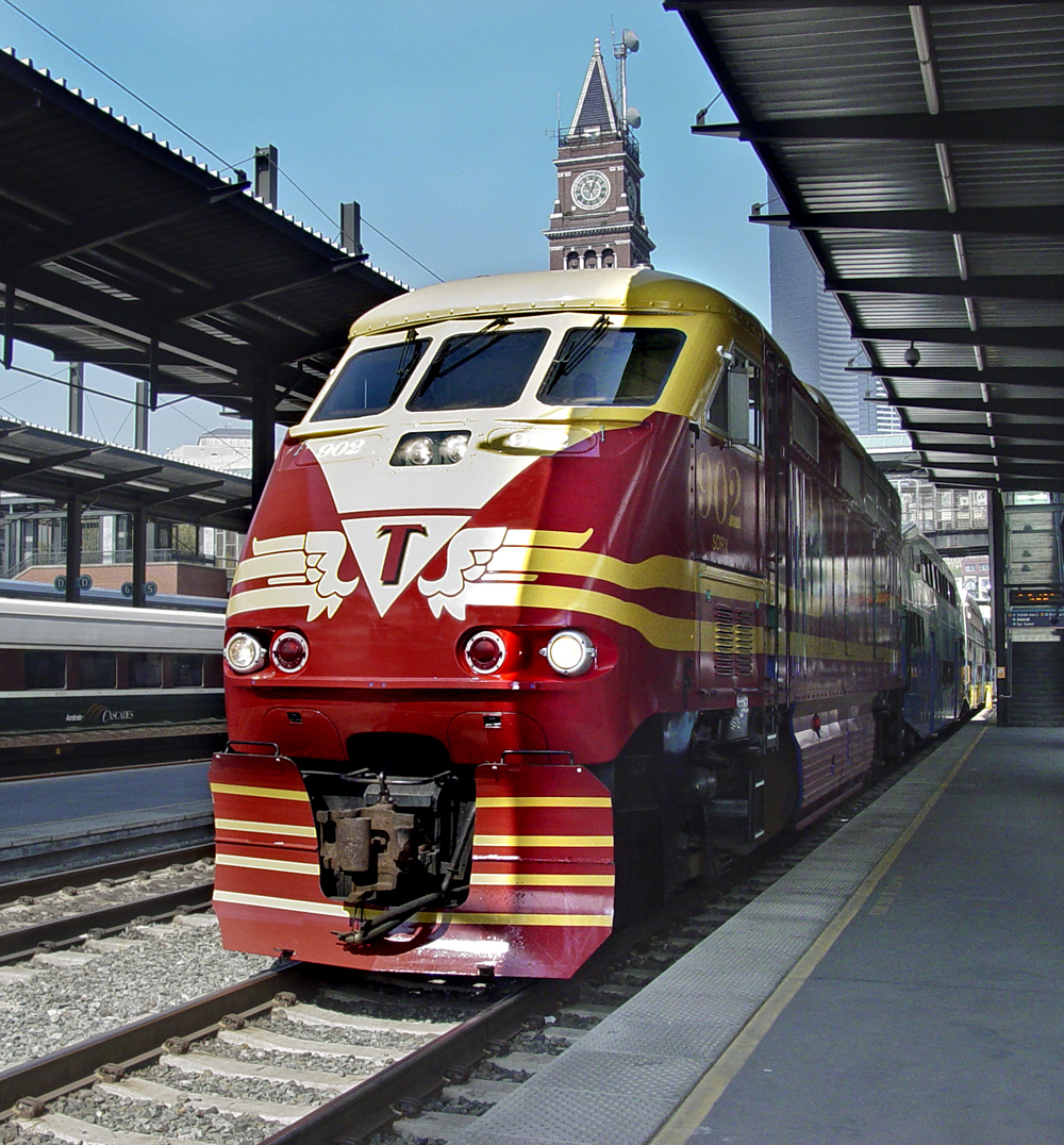 red and gold wrapped locomotive