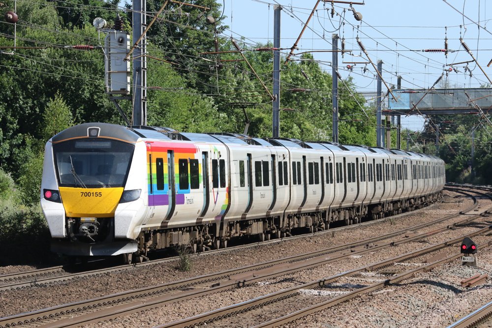 white train with trainbow