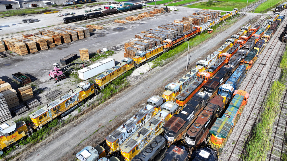 gensets in scrapyard