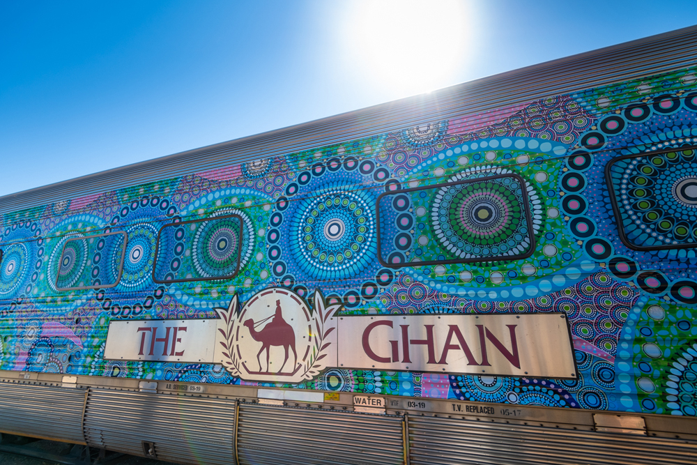 train wrap with art