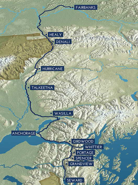 Map of the Alaska Railroad