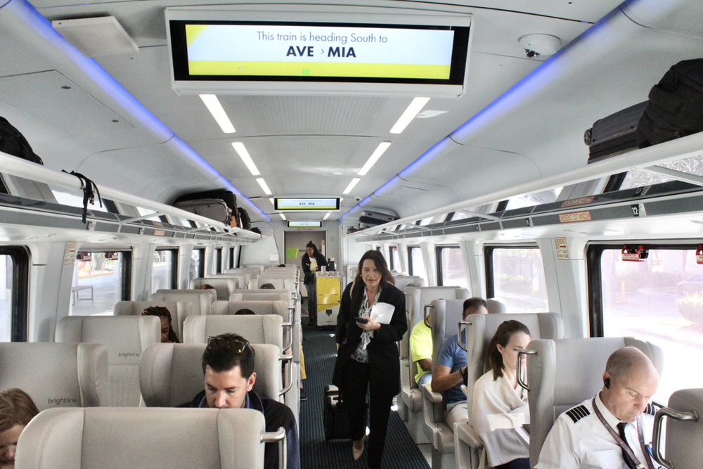 Inside of passenger car