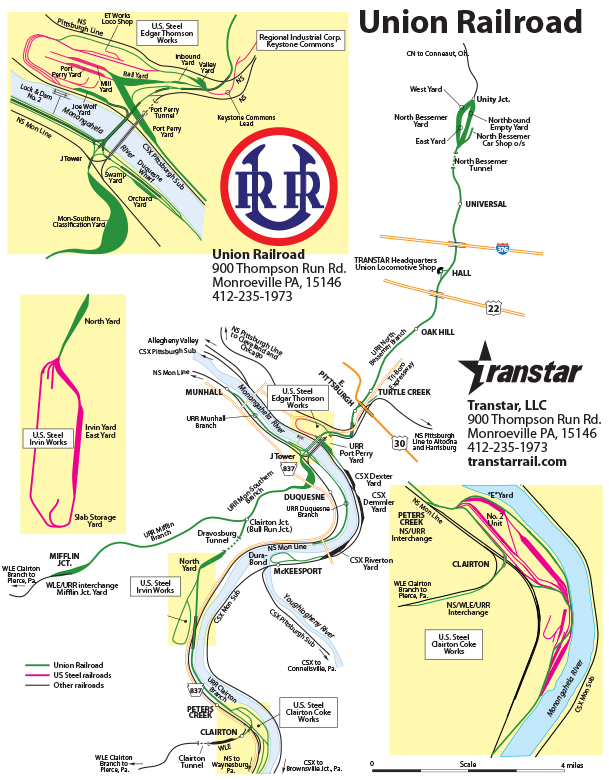 Map of the Union Railroad