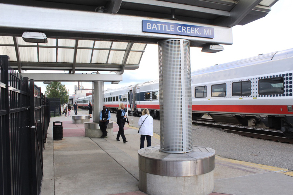 Passenger train at station