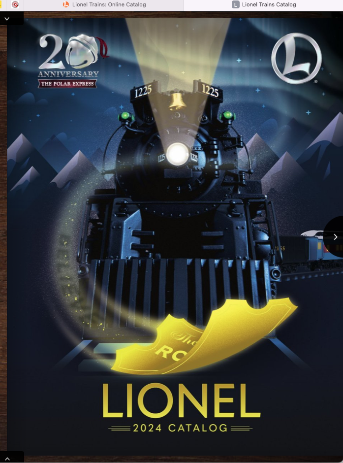 Lionel Catalog Volume 1 2024 Cover